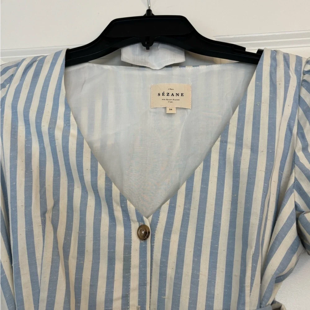 Sézane Striped Dress Size 34 - Picture 3 of 4